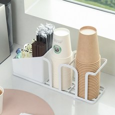 21C Trend 紙杯茶包置物收納架 100 x 365 x 140 mm, 1個, 白色