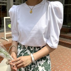 시크폭스 여성용 폴인미 퍼프 소매 티셔츠