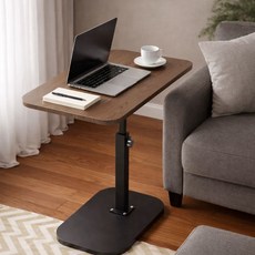 다나셀 높이조절 사이드 협탁, 월넛