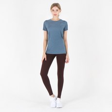 NOKJOK 女款圓領短袖T恤+9分瑜伽內搭褲套裝