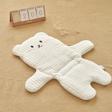 essian Modes 扁平熊一體式內襯嬰幼兒童枕頭, 粉紅小熊