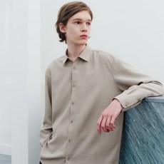 MIND BRIDGE 男士防皺半寬鬆版型襯衫 MYWS0101