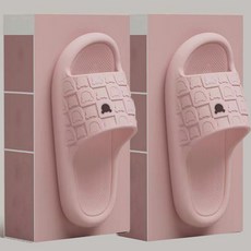 Daysoy 格紋熊熊蓬鬆室內拖鞋, 2個, 01 粉色小熊