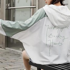 DBOPPA 女款撞色字母運動防風外套 JNH1202