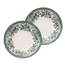 Claytan 黛安娜玫瑰義大利麵碗, 2個, 綠色