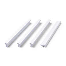 把手世界 T型軌道 2孔 家具把手 白色 P160, 4個