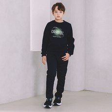 KISPO 孩童印花長袖T恤+素色長褲