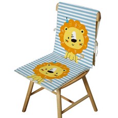 큐트 애니멀 의자 방석 + 등받이 커버 D33, 타입4, 1개