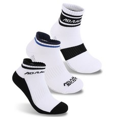 ADAM SCOTT Performance雙層氣墊高爾夫襪 3件組, Clova White