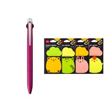 JETSTREAM Prime 圓珠筆 SXE3-3000 0.5mm + Stick-up Note E55002, 粉色（圓珠筆），隨機發貨（筆記本）, 1套