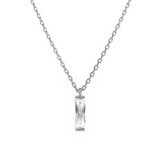 여성용 스퀘어 크리스탈 펜던트 목걸이
