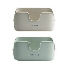 Maket Gamseong 重點鍋蓋架 壁掛式 2件組, 米色, 綠色, 1套