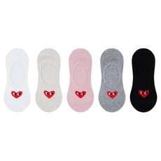 parkgoon 女性學生愛心眼隱形襪 5雙