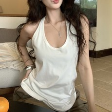 Dotif 女款後背交叉素色背心 D263-0252