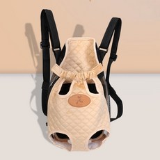 HOOPET Jinho Pet 現代背帶背包, 絎縫米色