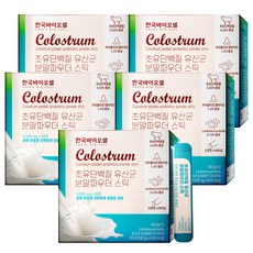 한국바이오셀 초유단백질 유산균 분말파우더 스틱 2g x 30p, 60g, 5개