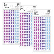 Petit 圓點遮蔽貼紙 OPM-V306A, 混色, 6入, 3個