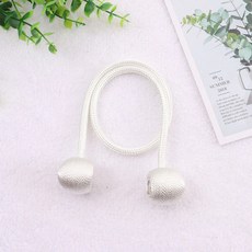 BloomSocial 繩索磁性窗簾球, 2個, 白色