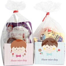 Picnic House 少年少女餅乾包裝盒+包裝紙+包裝綁帶 款式隨機, 32入, 1組