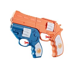 별님토이즈 2in1 쌍쌍건 귀여운 커플 쌍둥이 물총 세트, 리볼버 오렌지, 1세트