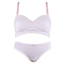 CL STORY 女童發育期第2階段心形印花內衣+內褲