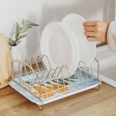 PEACHY LIFE 完美主義 不鏽鋼M型碗盤架, 1個, 金屬銀