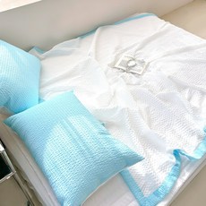 Lucidsleep 清爽舒適海洋泡泡紗夏季薄被, 薄荷綠