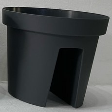 푸트로랩 원형 발코니 걸이식 화분, 블랙, 1개