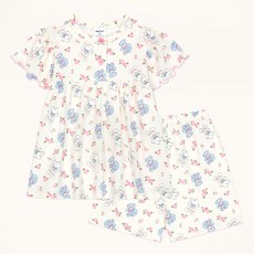 mollimelli friends 女童透氣Blanc Chou Chou短袖睡衣套裝