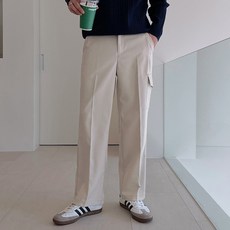 jogunshop 男士大尺碼側邊口袋後鬆緊帶西裝褲 P6647