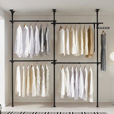 이지온 옷걸이 드레스룸 행거 EOB-304G, 블랙