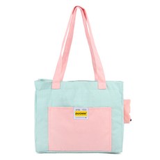 PASTEL PET 寵物配色帆布外出包, 1個, 綠色