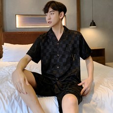 PEONIST 男性用涼感短袖 + 短褲睡衣套裝