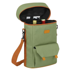 Labelloa 便攜式紅酒保冷袋, 1個, 綠色