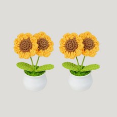 Allode 全綵靈骨塔人造花 2入, 02 雙層向日葵