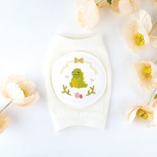 Le Meilleur 幼兒款鬆緊刺繡護膝雙邊組, 1組, 恐龍