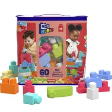 MEGA BLOKS 美高積木 大積木袋 60入 粉色款, 1套, 粉色
