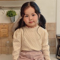 kikimora 女童花朵羅紋T恤