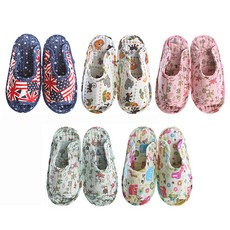 童款棉質室內拖鞋 5雙組, 隨機出貨