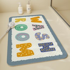 Daysoy 柔軟設計款吸附式浴室浴缸墊 70 x 40 cm, 11 藍色洗手間, 1個