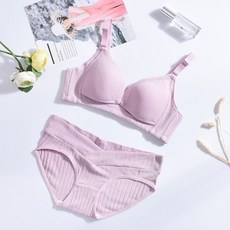 Market A 基本款羅紋哺乳內衣褲組