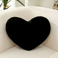 아트조이 따뜻함을 전하며 포근하게 안아주는 폭신 하트 쿠션, 블랙