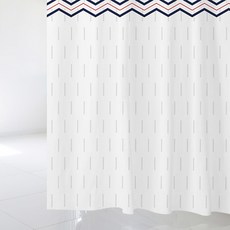 수풀 북유럽 스타일 샤워커튼 sc896 + 스테인리스 고리 12p + 커튼봉 화이트 풀세트