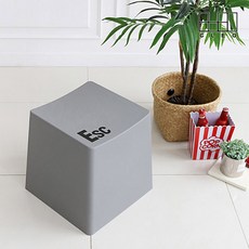 슐 키캡 인테리어 포인트 수납 스툴 4p, 그레이