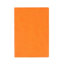 B5皮革筆記本 264頁, 橘子, 1個