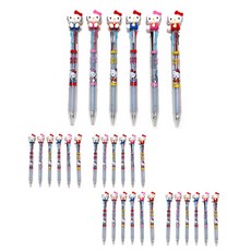 Hello Kitty 人偶 3 色圓珠筆 0.7 毫米 6 種 x 5p 套組, 黑色, 藍色, 紅色, 1套
