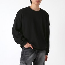 男款直條紋彈性圓領針織大學T