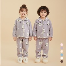 Kids Day 紫色泰迪熊睡眠睡衣上下套裝