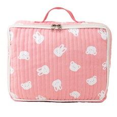 semoms 幼兒用邦尼熊雙面防水絎縫包, 粉紅色
