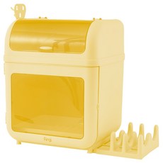 Firgi 雙層嬰兒副食品餐具奶瓶收納盒, 奶油黃, 單品